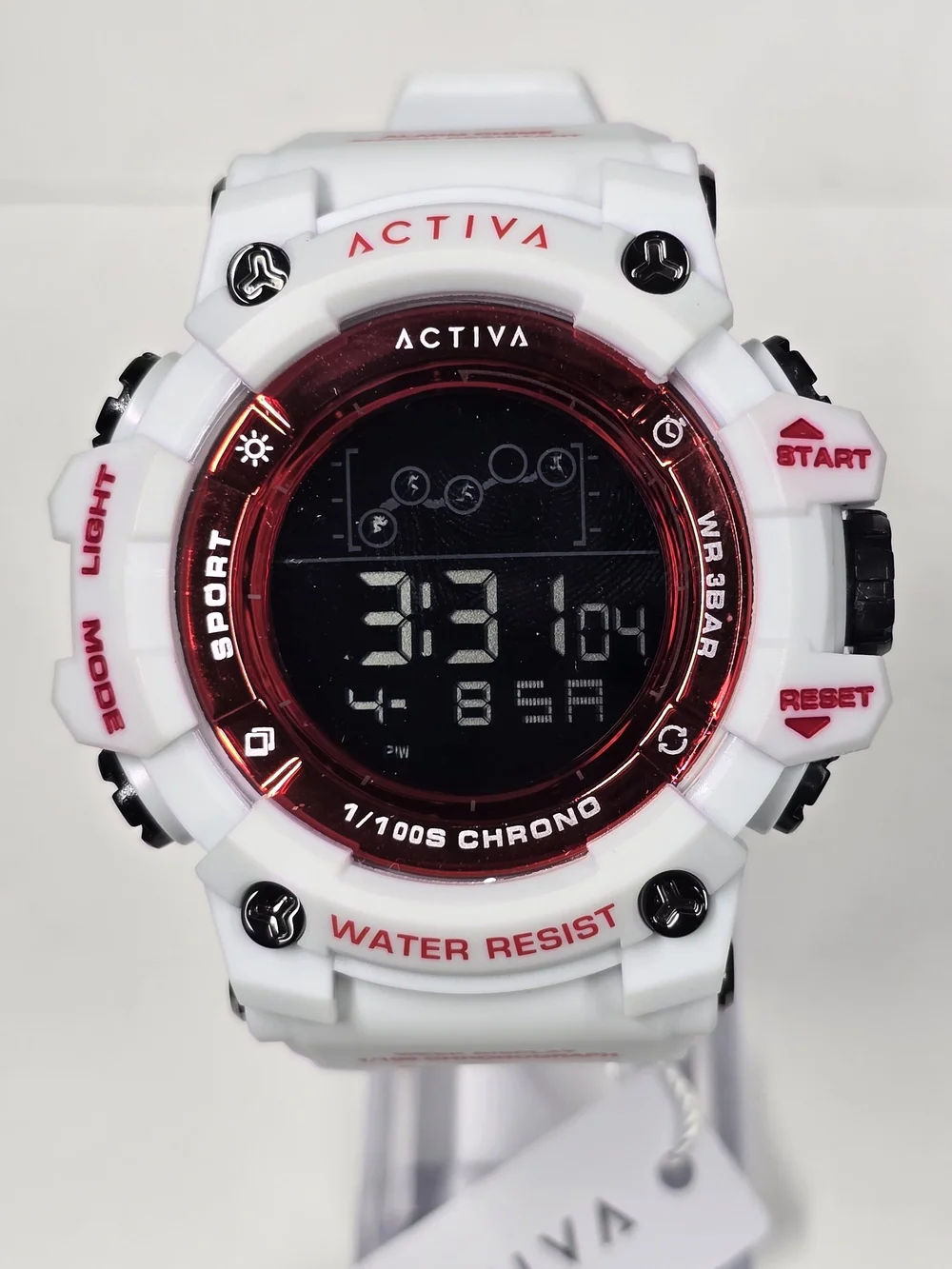 Activa Summit X Invicta Unisex Digital Watch 50mm. White/Red (ACW8082-016)